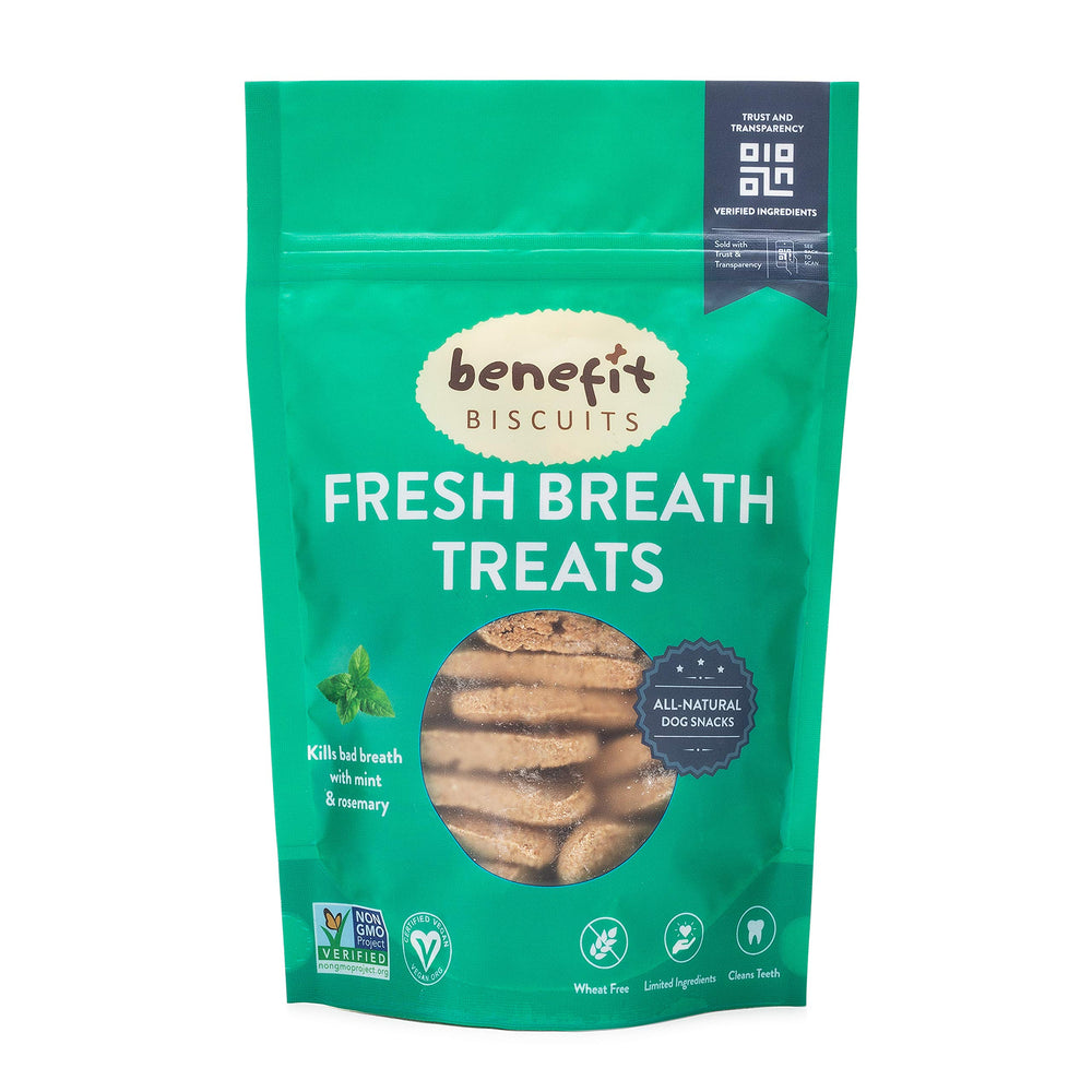 Benefit Biscuits emballage menthe 7oz, biscuit naturel pour chien.