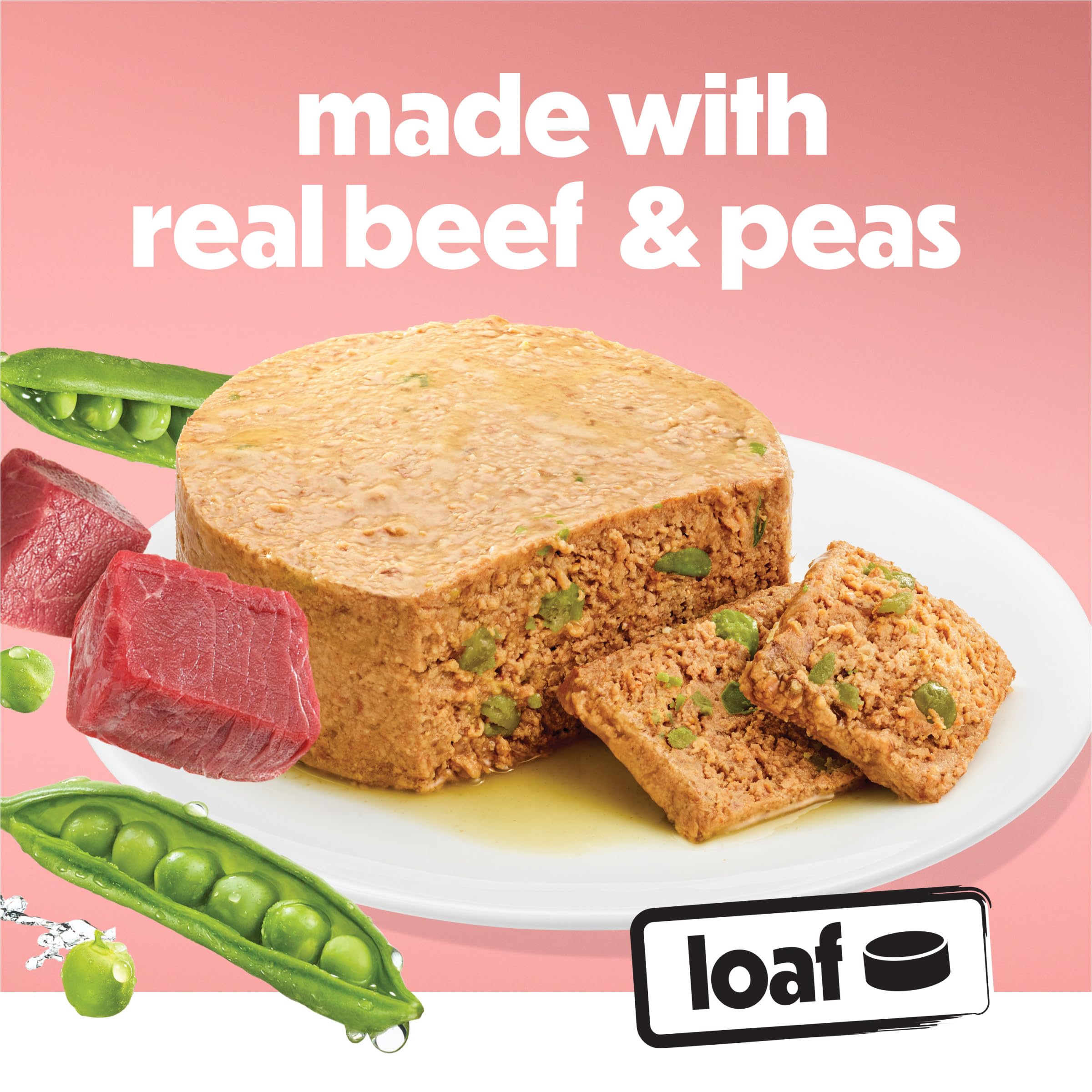 Beneful boeuf et pois – morceaux boeuf visibles dans le pâté.