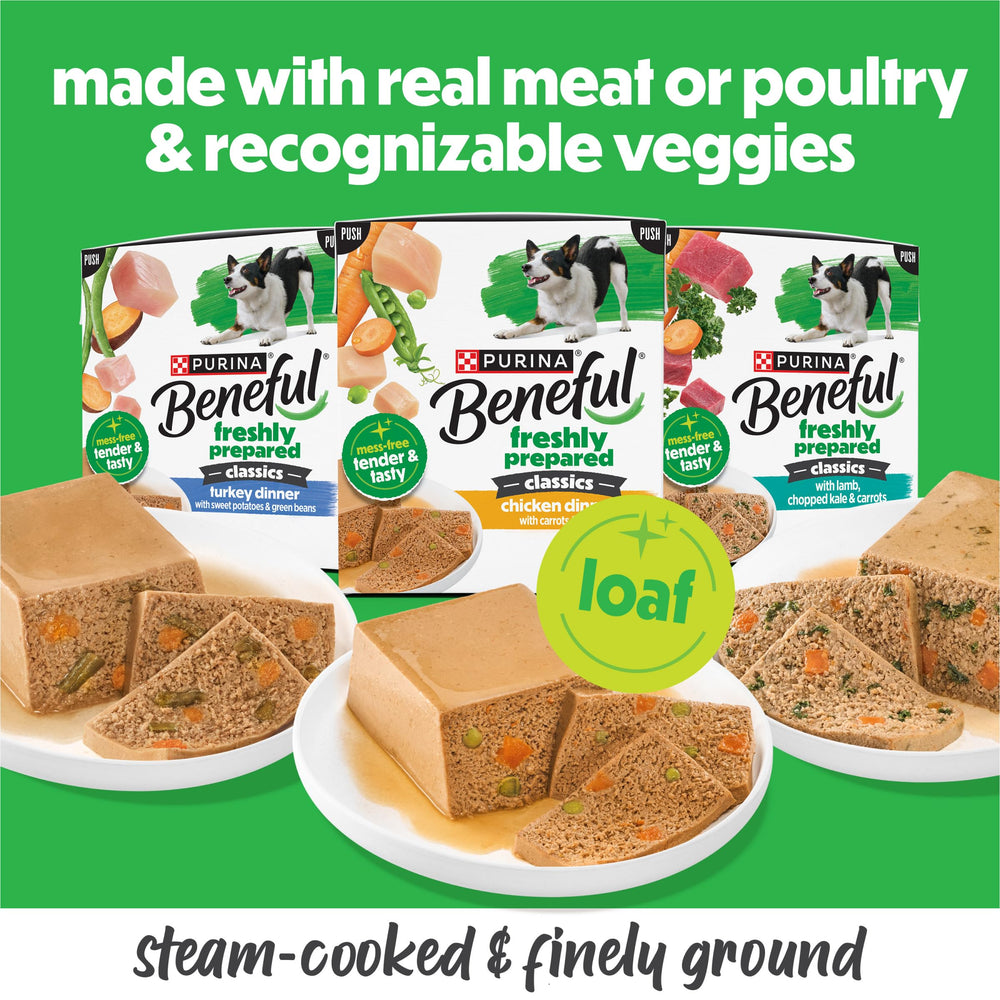 Beneful Freshly Prepared Classics poulet avec légumes, protéines réelles et saveur naturelle.