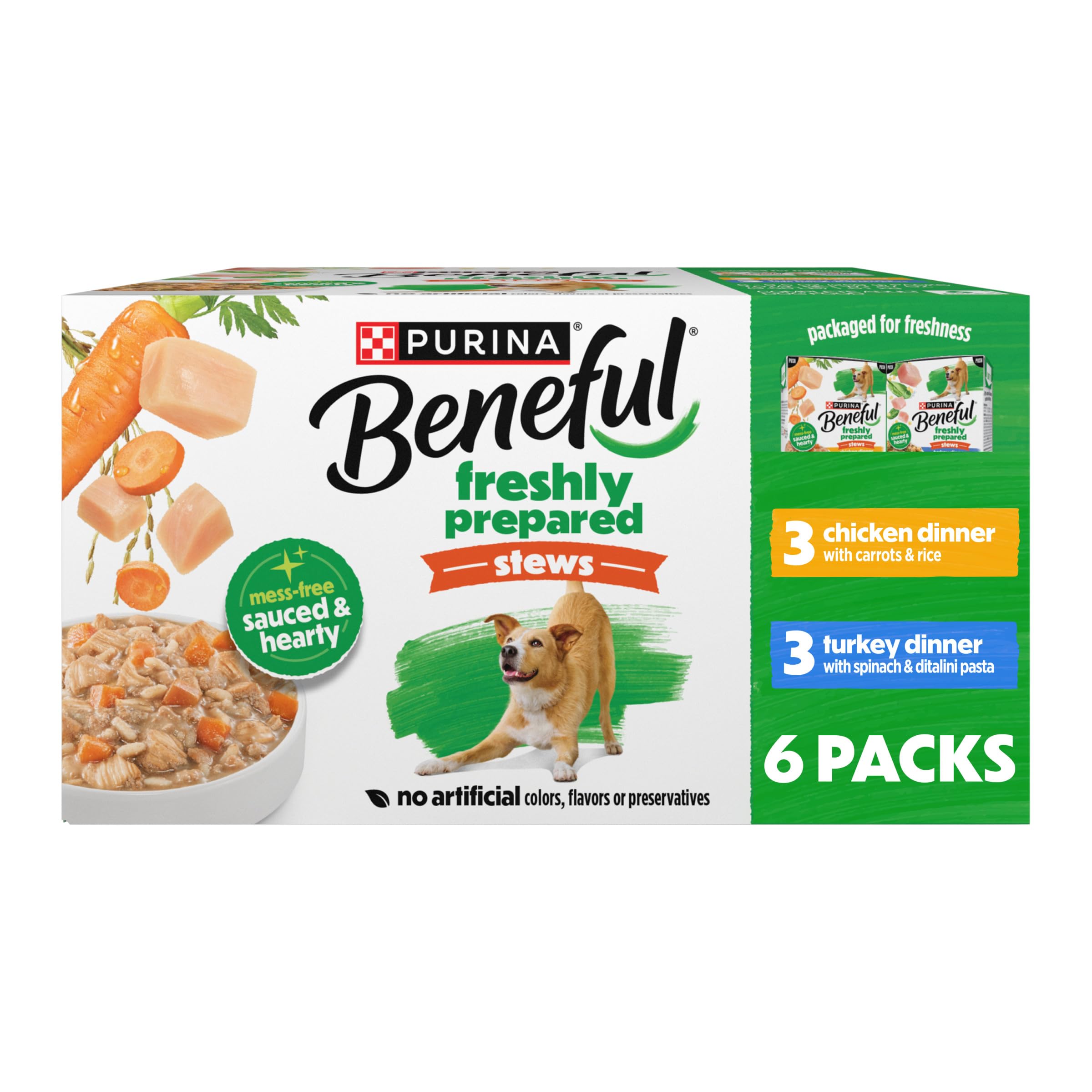 Beneful Freshly Prepared Stews au poulet, repas humide riche en protéines.