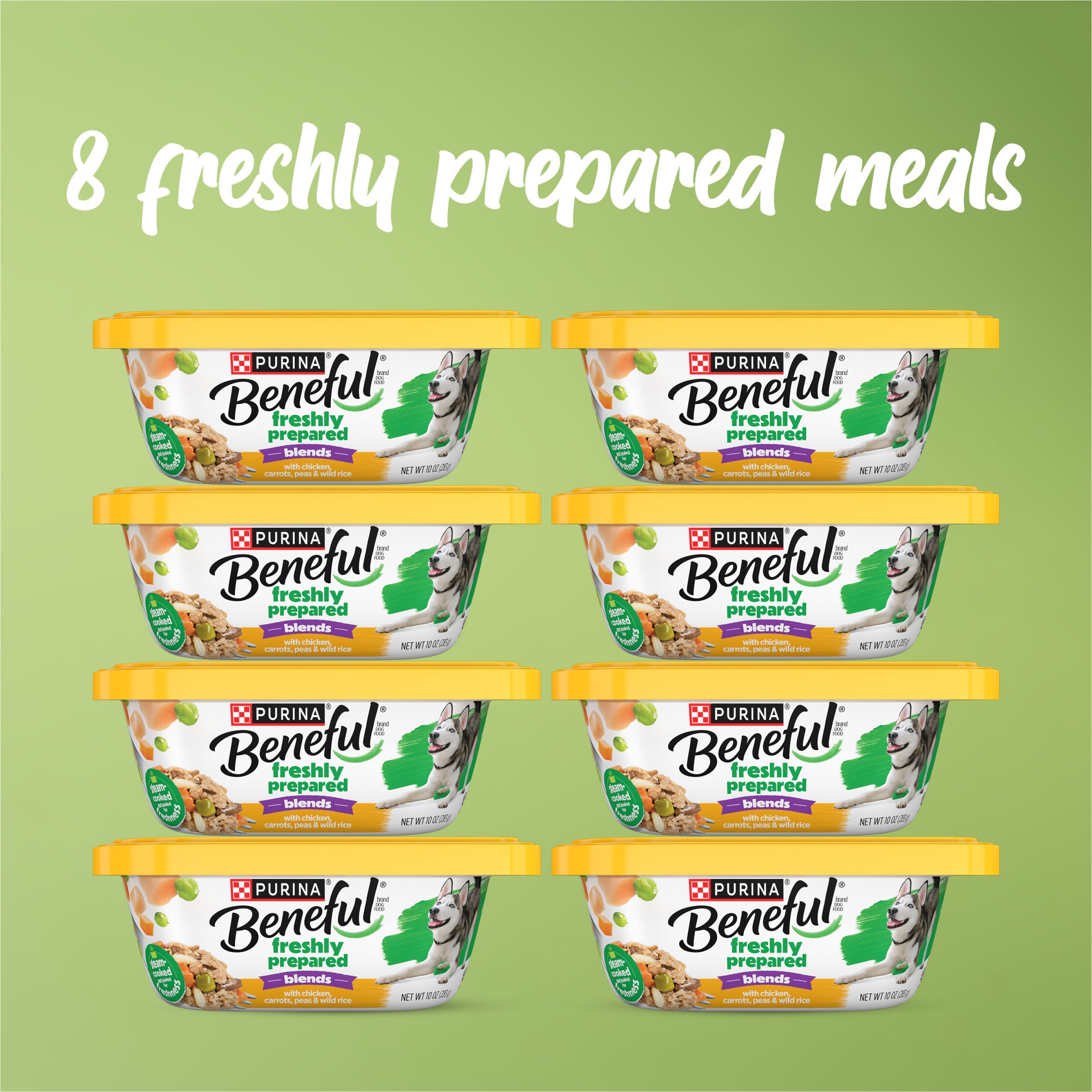 Beneful Freshly Prepared Blends: carottes et pois visibles enrichissant le plat.