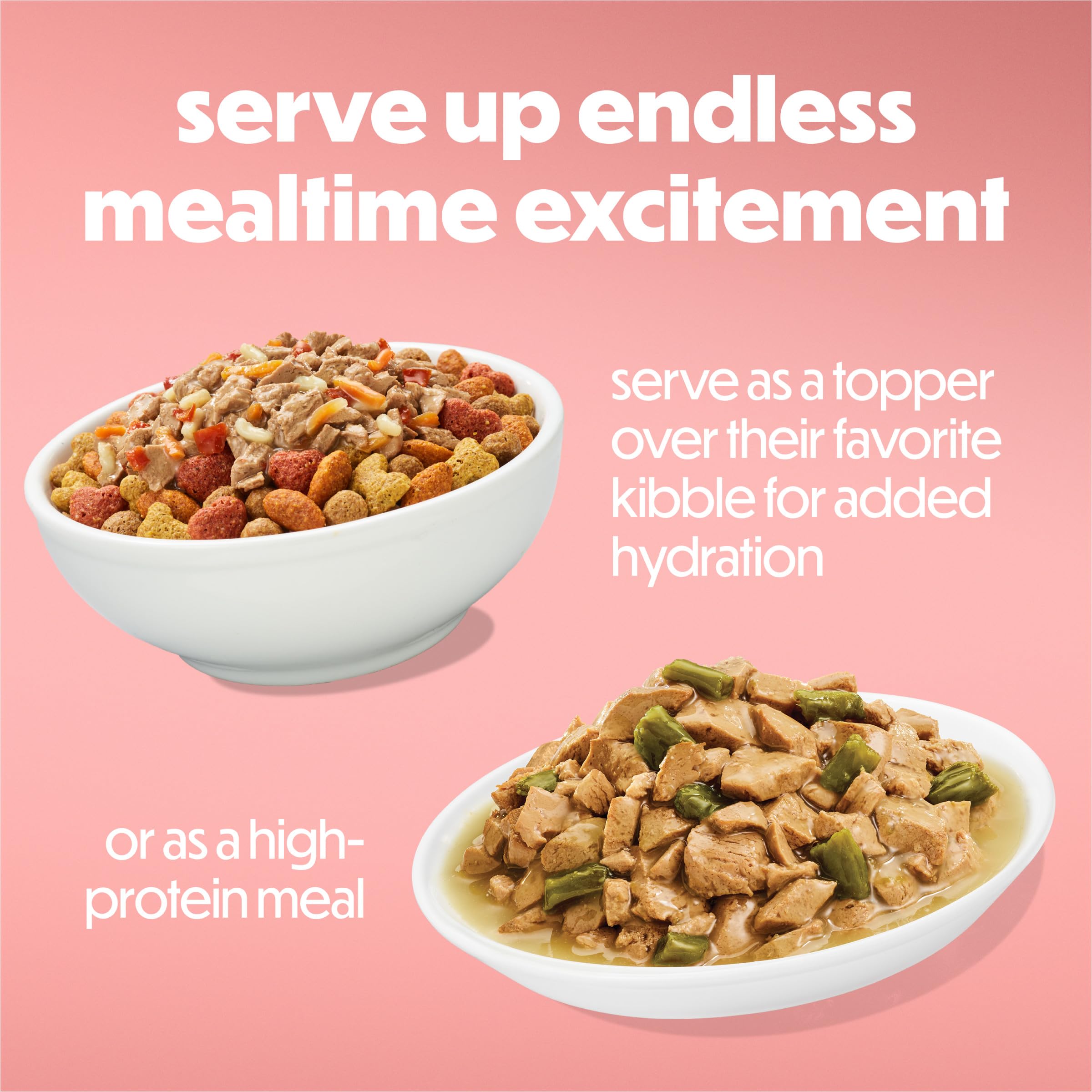 Plat humide polyvalent Beneful, idéal seul ou en topping sur croquettes