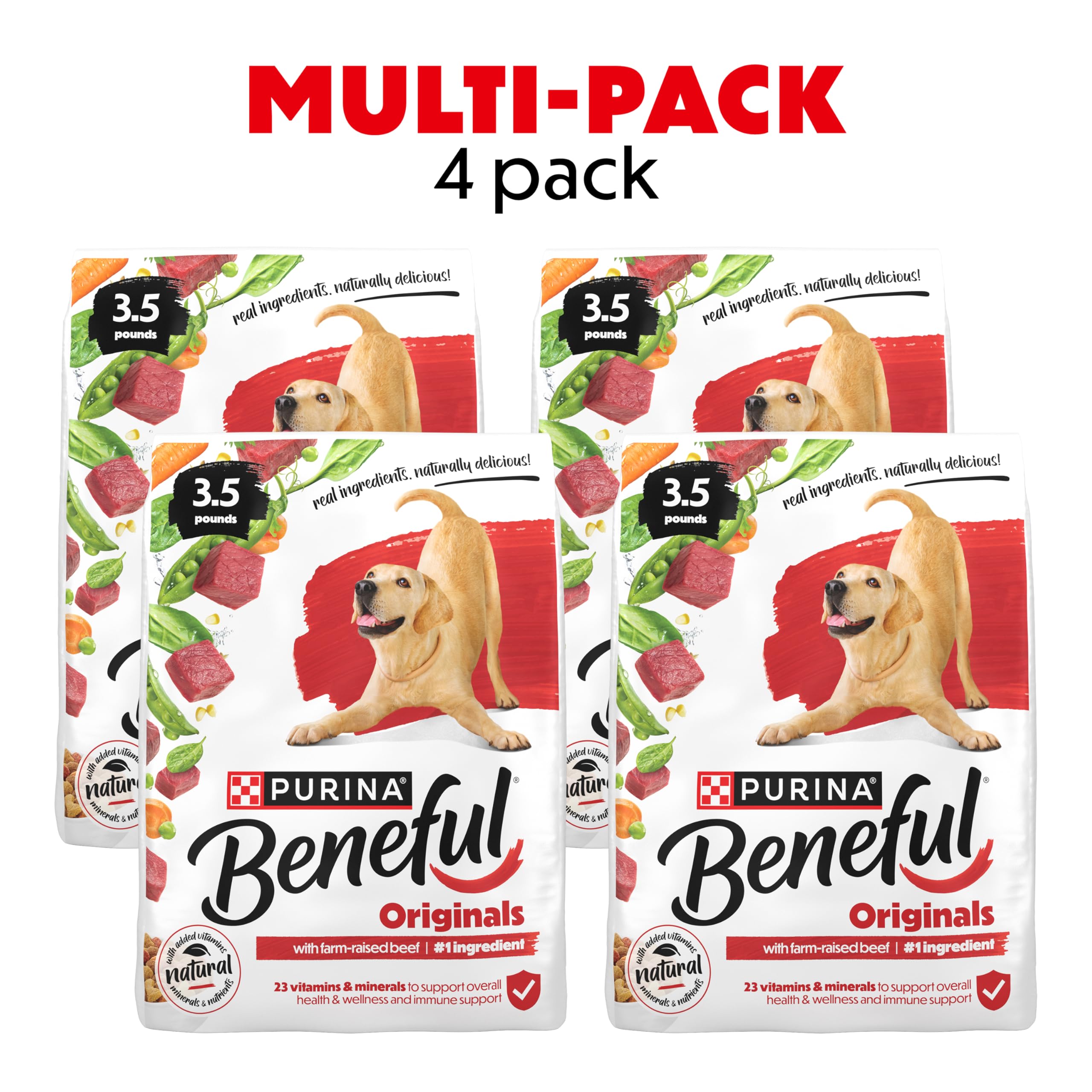Beneful Originals, croquettes croustillantes à base de bœuf fermier, ingrédients visibles