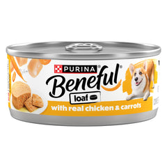 Beneful Pâté poulet-carottes — repas humide avec poulet réel et légumes visibles.