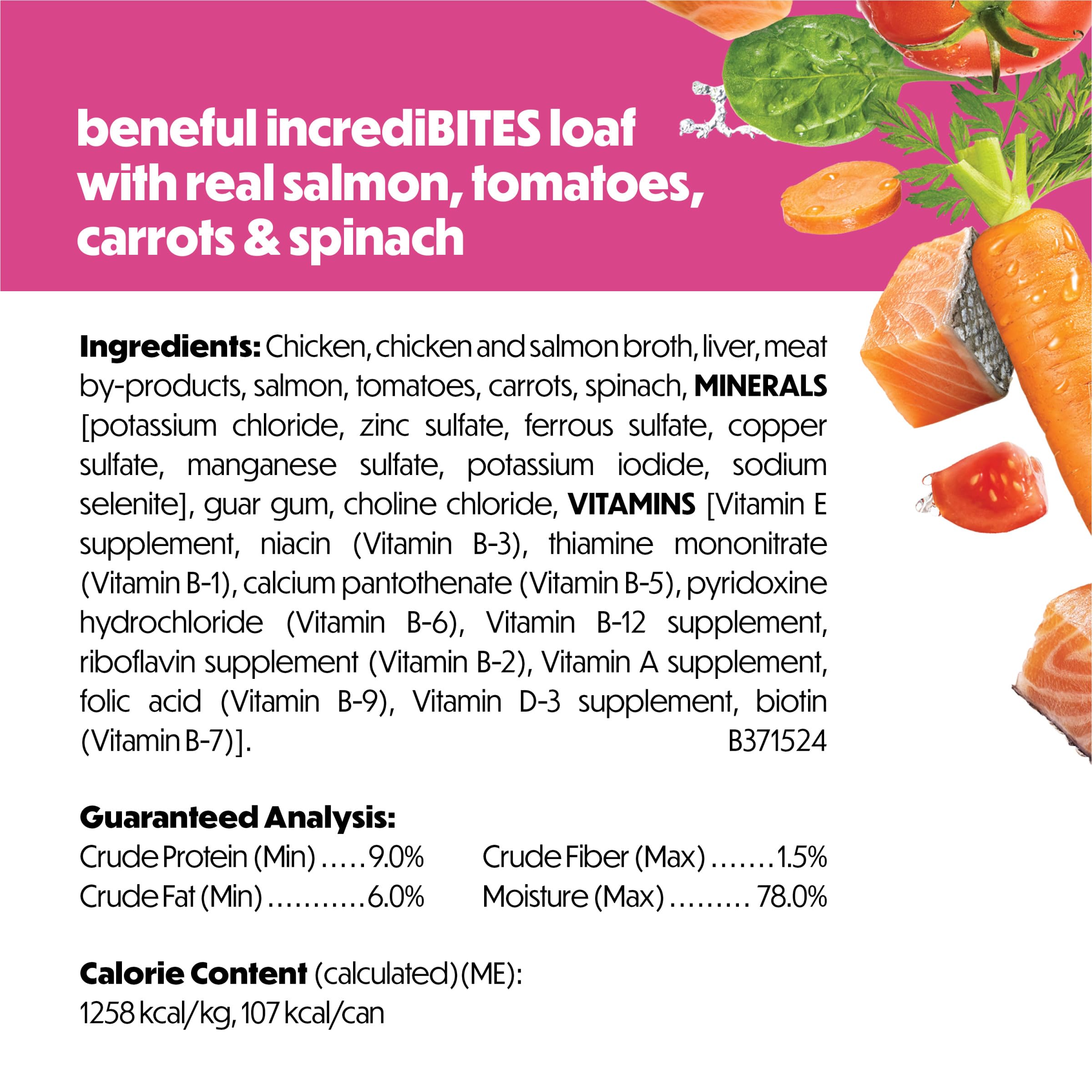 Saumon réel et légumes dans l’alimentation Beneful.