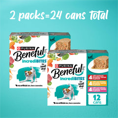 Beneful Pâté Saumon pour petit chien, goût appétissant.