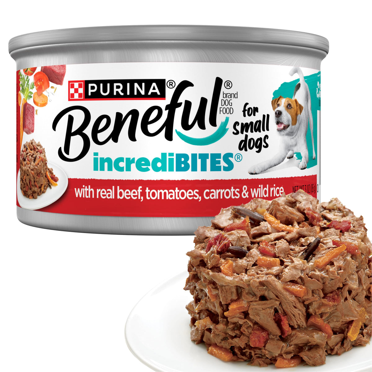 Beneful Petit Chien Nourriture Humide Gravy: portion 3oz idéale et appétissante.