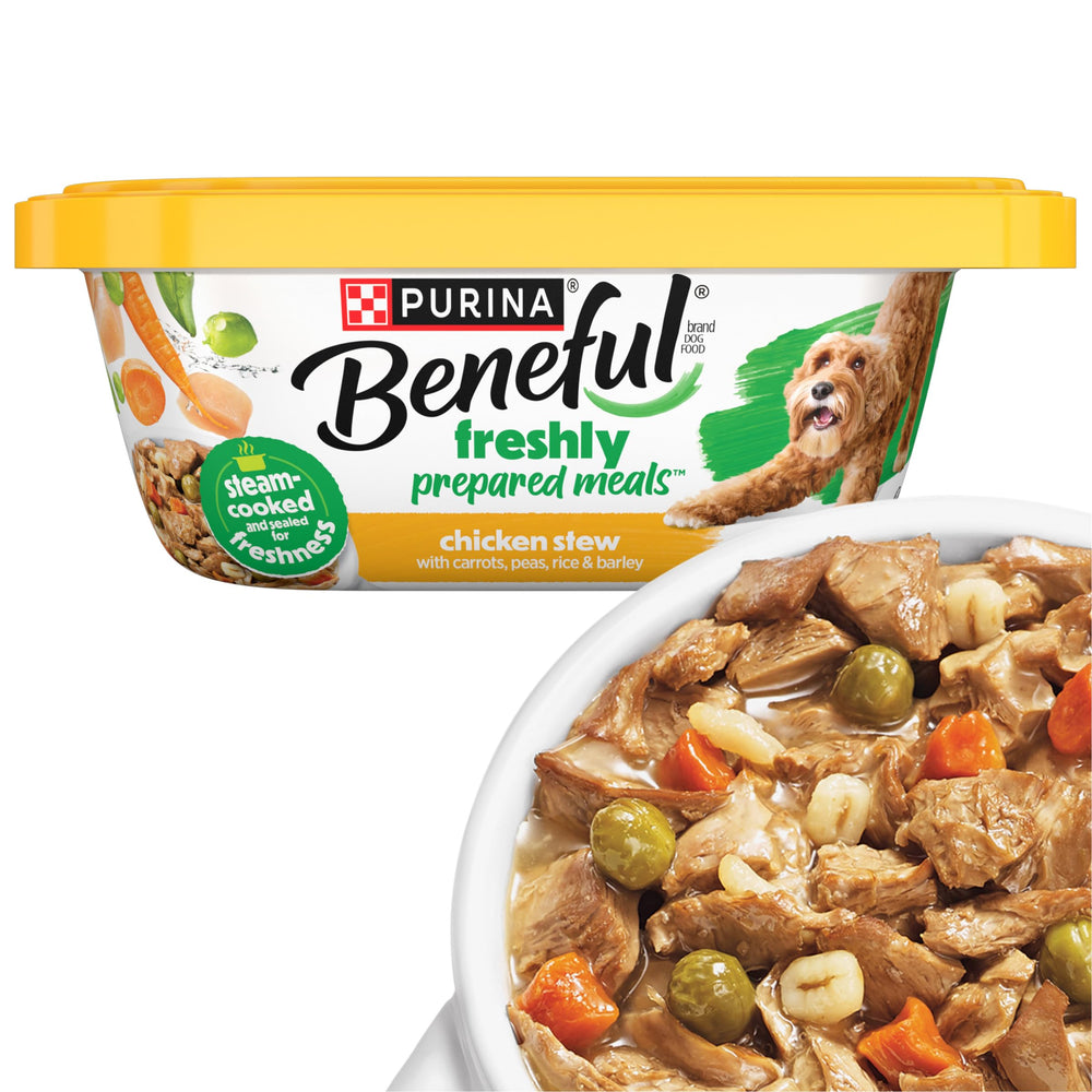 Beneful poulet riz carottes orge : morceaux savoureux pour chien actif.