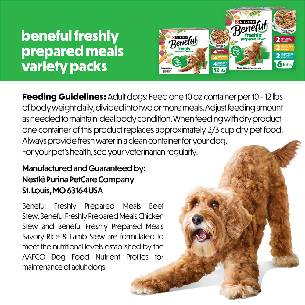 Beneful repas frais agneau, tub 10 oz, repas équilibré.