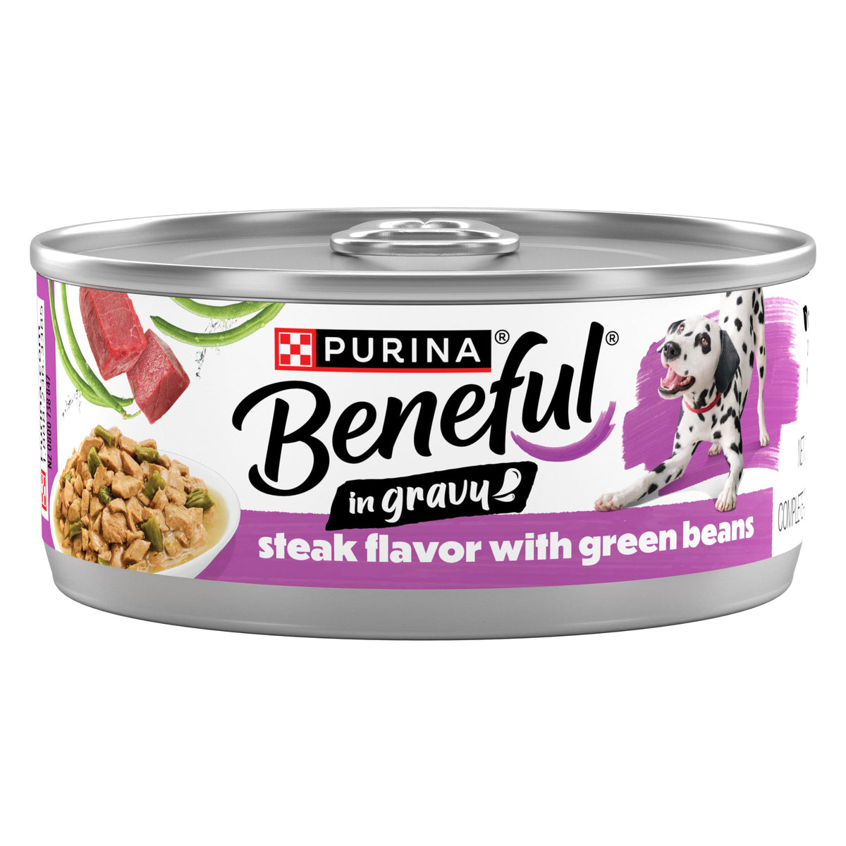 Beneful steak saveur avec haricots verts en conserve, morceaux appétissants et hydratation