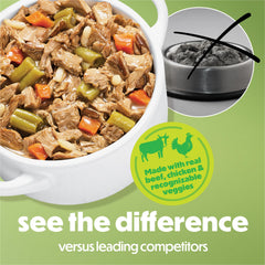 Pot Beneful Purina avec sauce onctueuse, idéal comme repas principal.