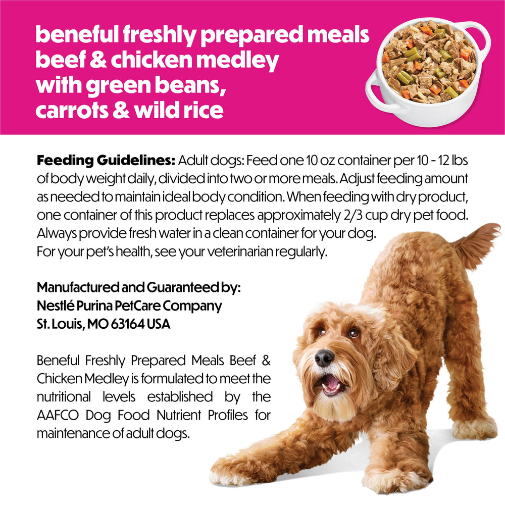 Topping potentiel avec Beneful Purina pour varier les croquettes.