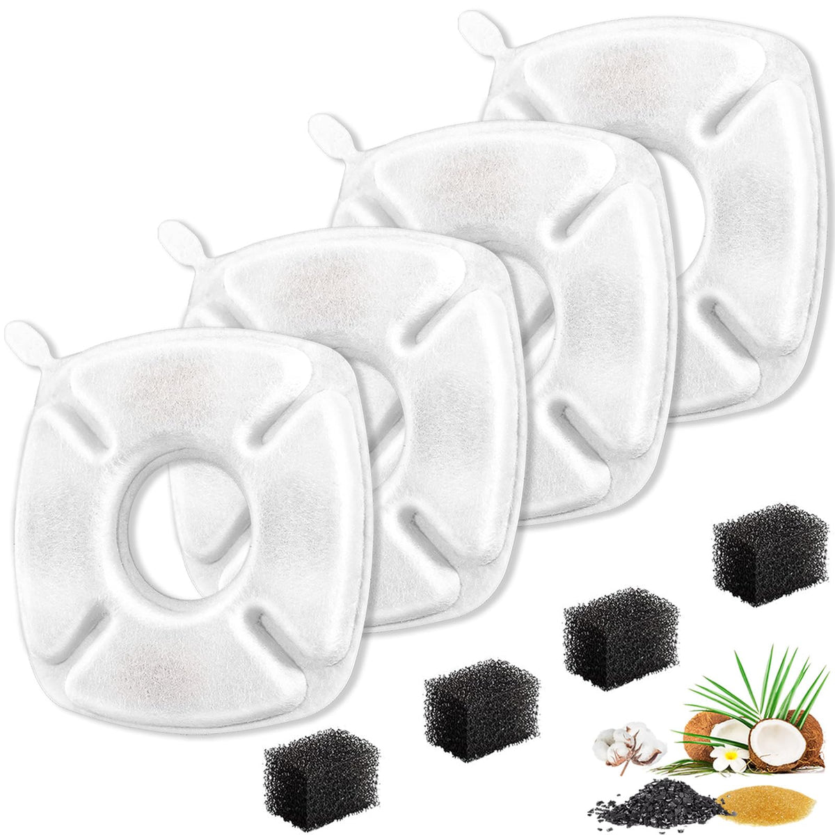 Filtre Bengor de remplacement pour fontaine chat 67oz, eau propre et fraîche.