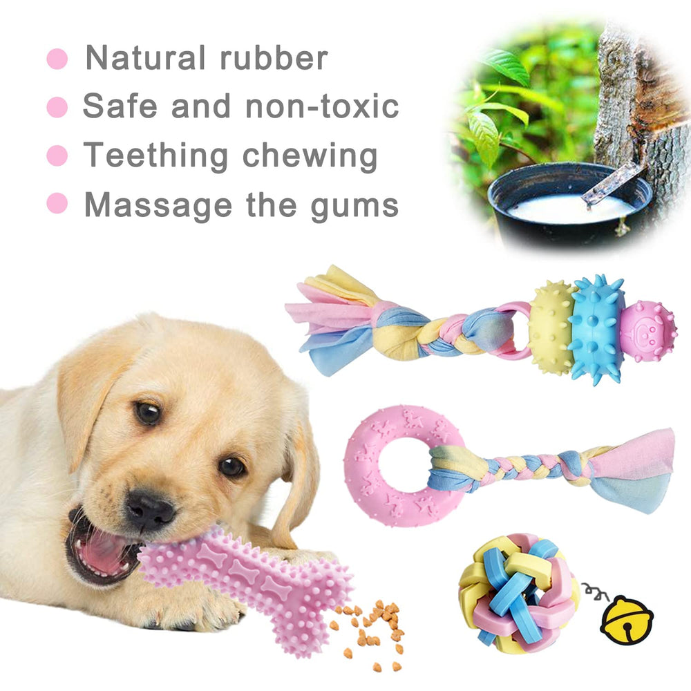 BENSEAO balle coton pour chiots, offre une mastication douce et sûre.