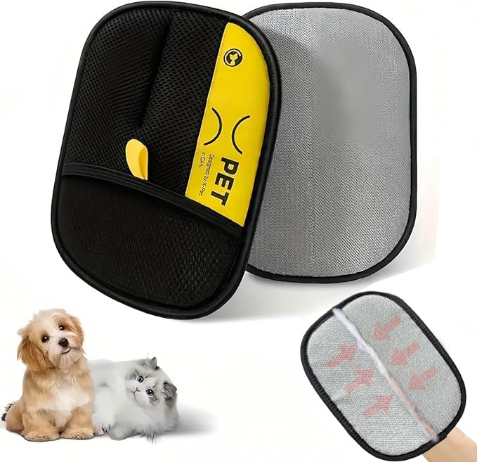 Gants BEOWUI: épilation en douceur des poils sur le pelage de l'animal.