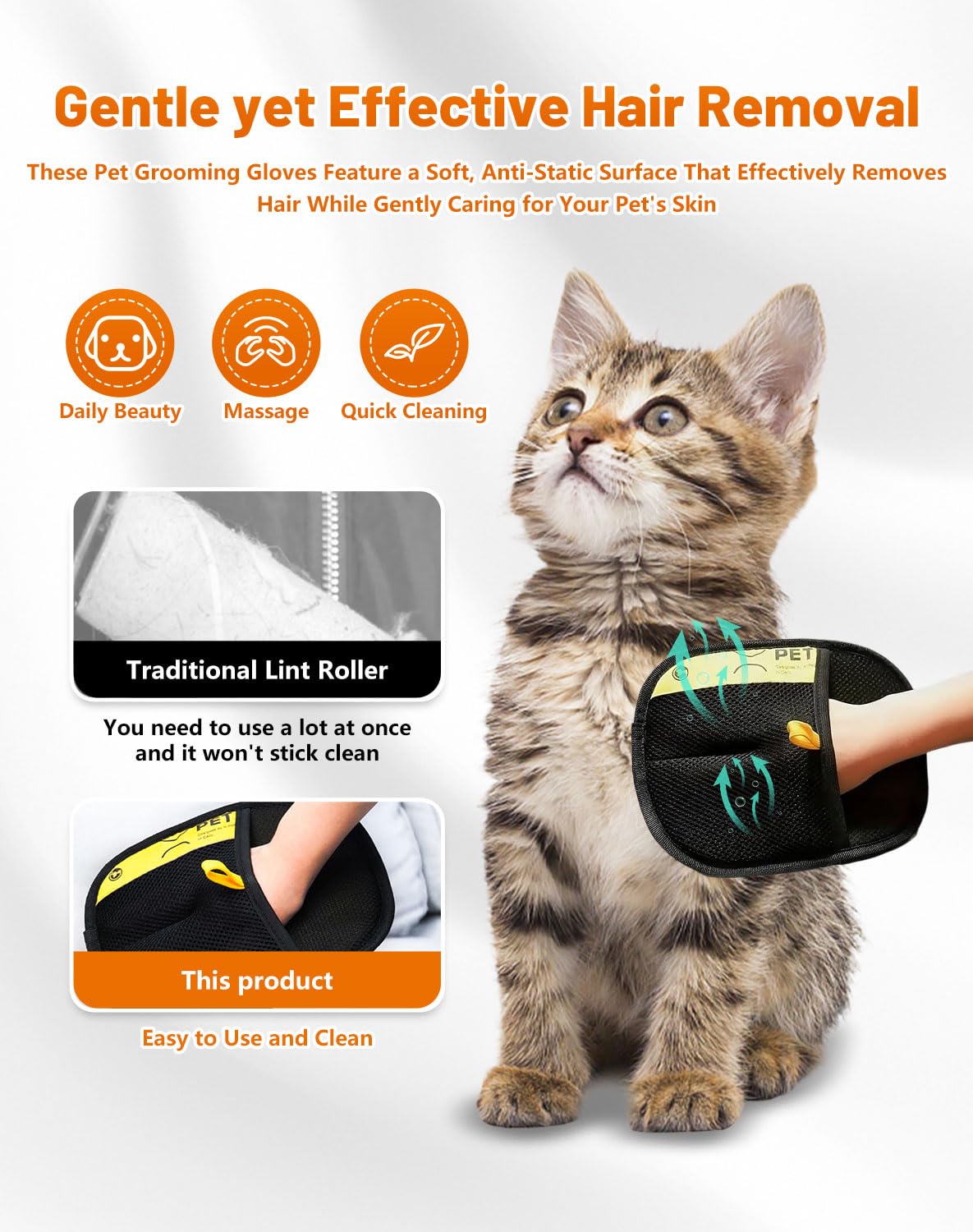 BEOWUI: nettoyage rapide des poils sur sièges auto et textiles.