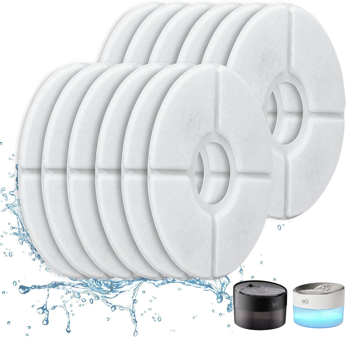 Filtre BEQ de remplacement pour fontaine chat E1 Infinity, améliore la propreté de l'eau.