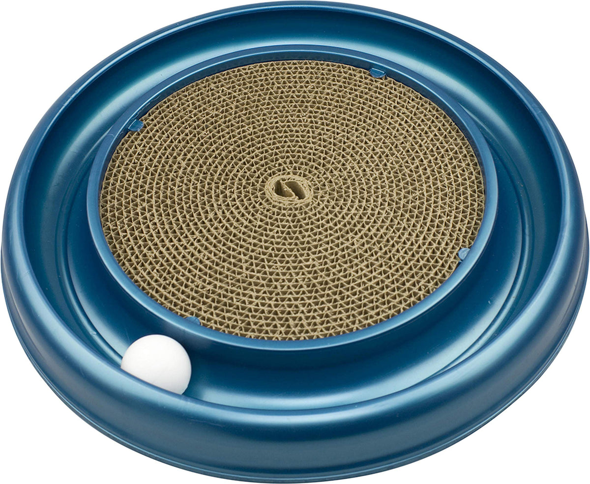 Bergan Turbo-Grattoir pour chat, couleurs assorties, offre amusement et exercice tout en protégeant le mobilier.