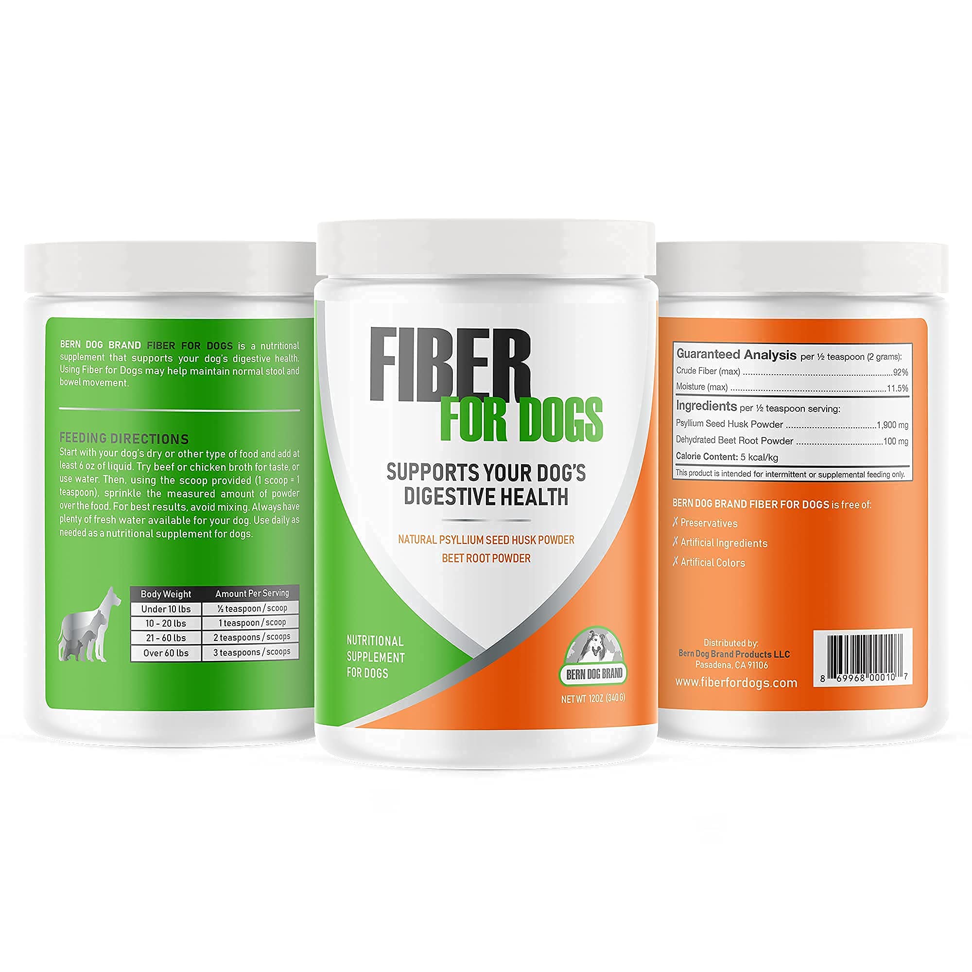Fibre Bern Dog Brand pour chiens : formulation vétérinaire et sécurité.
