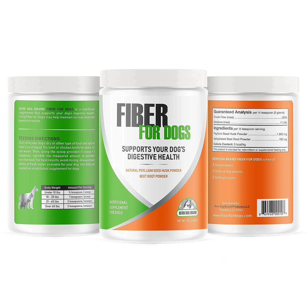 Fibre Bern Dog Brand pour chiens : formulation vétérinaire et sécurité.