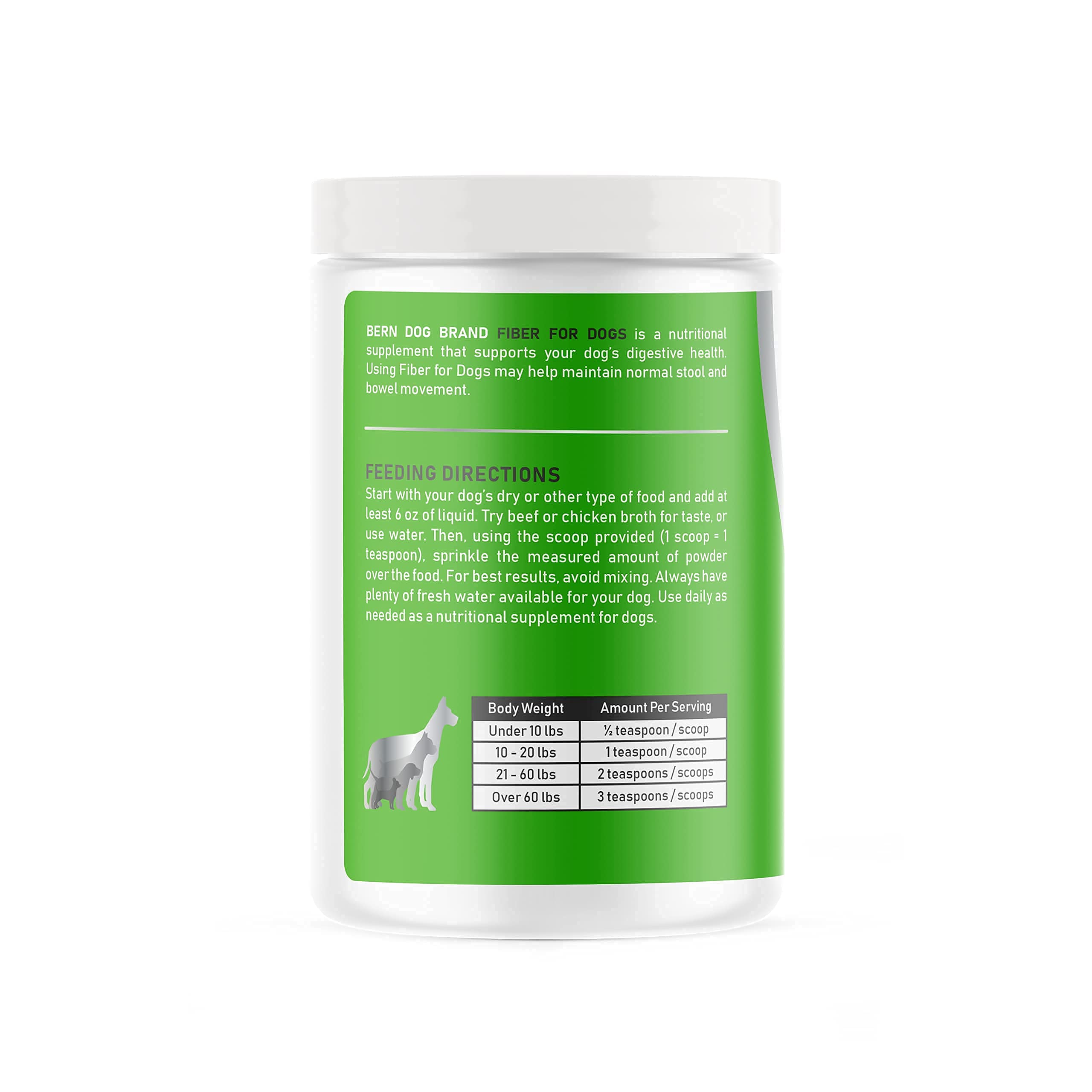 Bern Dog Brand Fibre: poudre de betterave déshydratée pour la digestion canine.