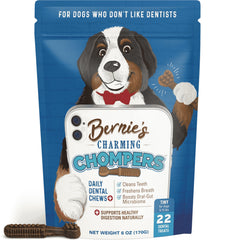 Bernie's Charming Chompers – nettoyage des dents pour chien et haleine plus fraîche.
