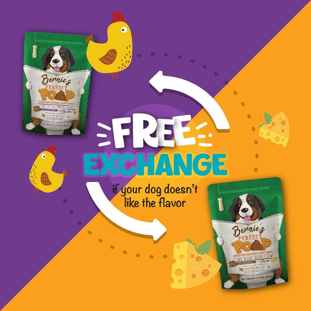 Bernie's goût cheddar attire les chiens et peut servir de friandise ajoutée.