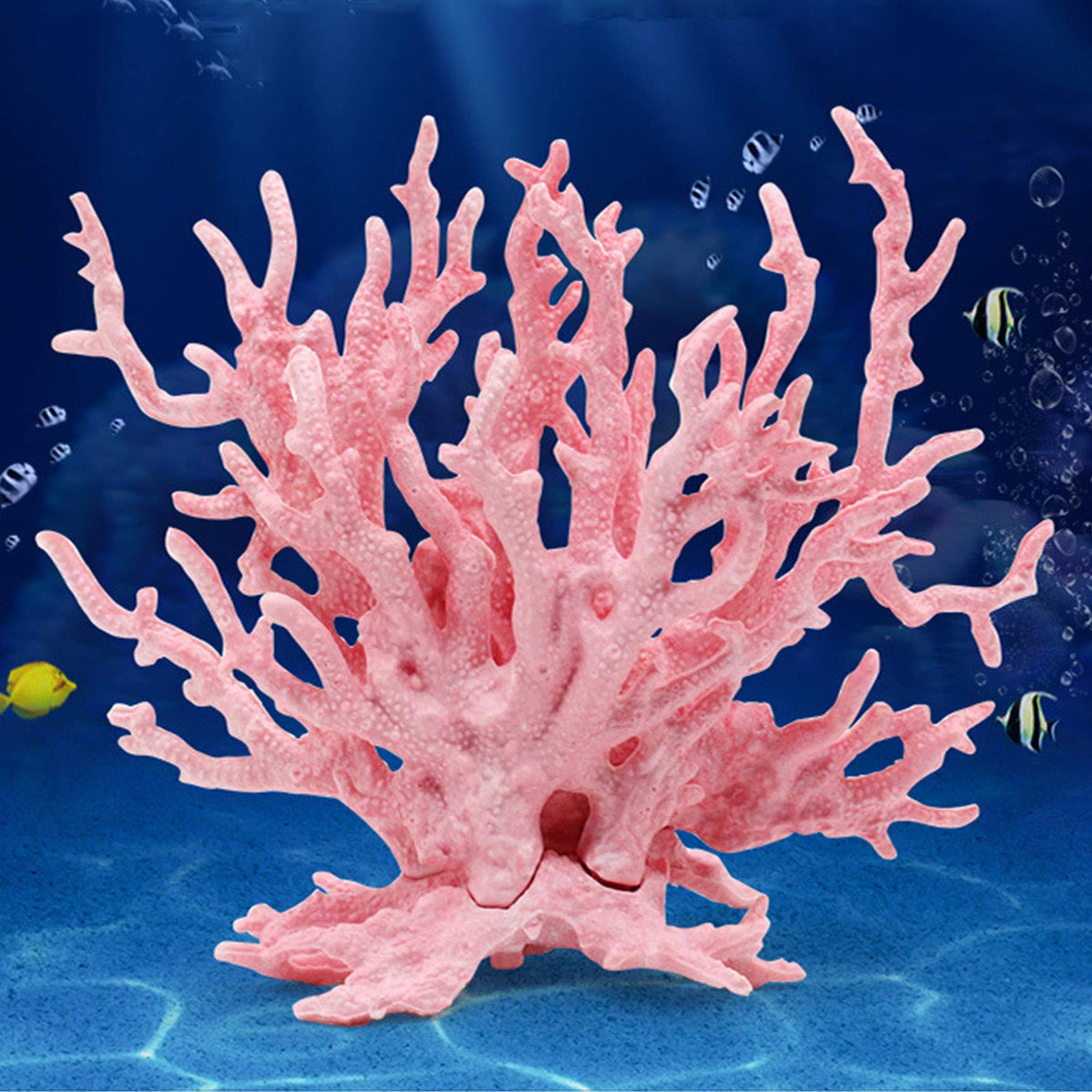 Besimple corail artificiel rose pour aquarium, décor durable et attrayant