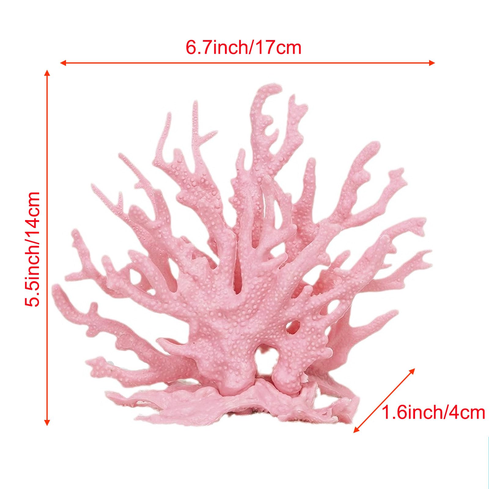 Décor plastique rose Besimple grand format pour aquarium