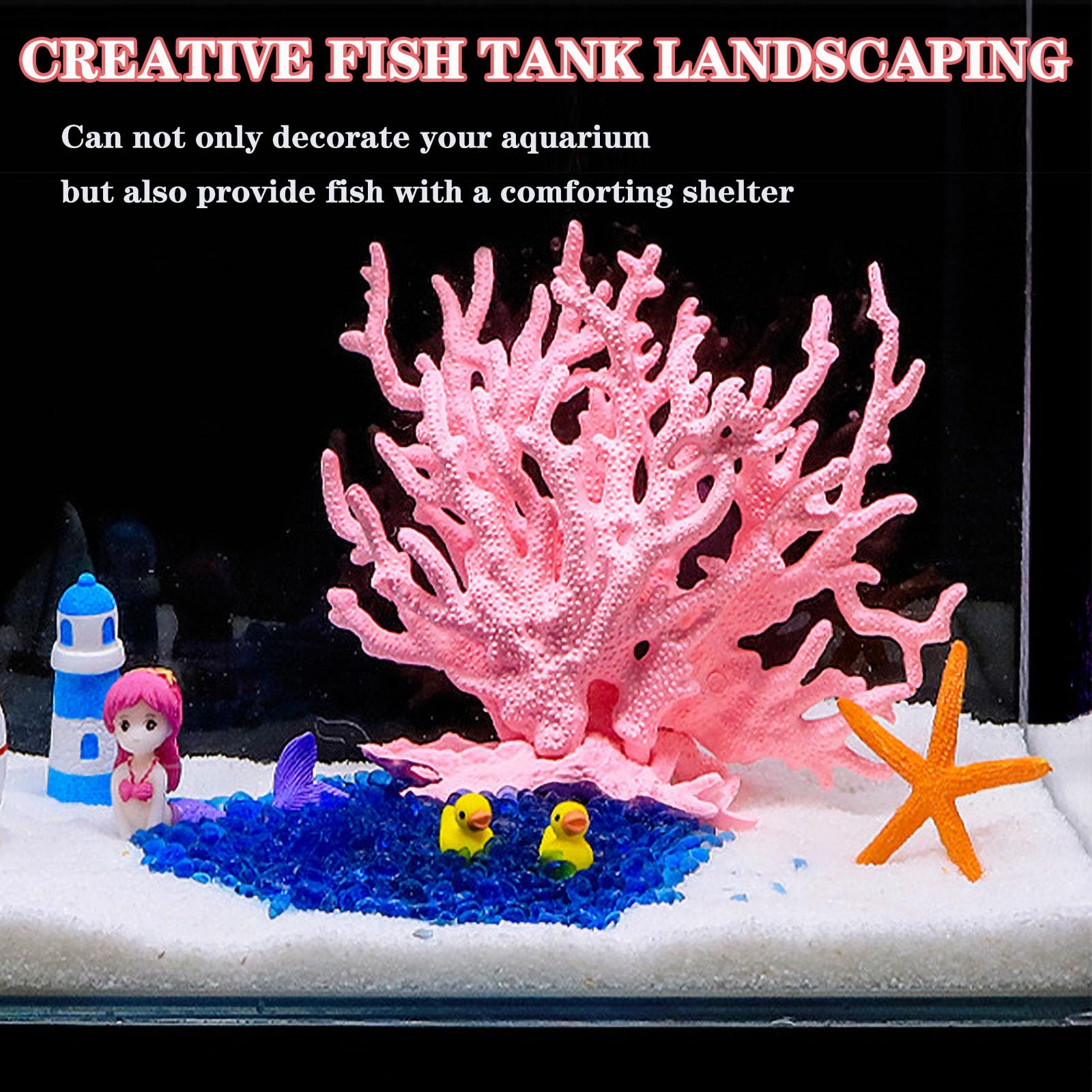 Détail de plante artificielle Besimple pour aquarium en rose