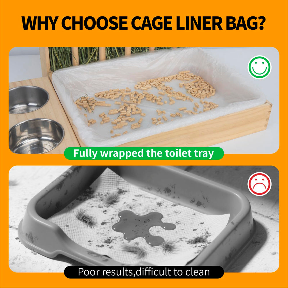 BESNEW sacs-litière pour cage lapin, lot de 50 pièces pratique et économique