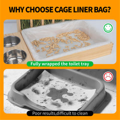 BESNEW sacs-litière pour cage lapin, lot de 50 pièces pratique et économique