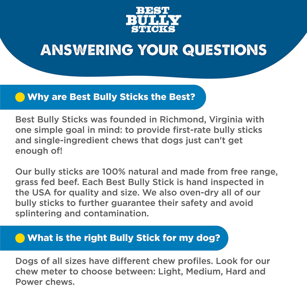 Best Bully Sticks soutien dentition par mastication longue durée.