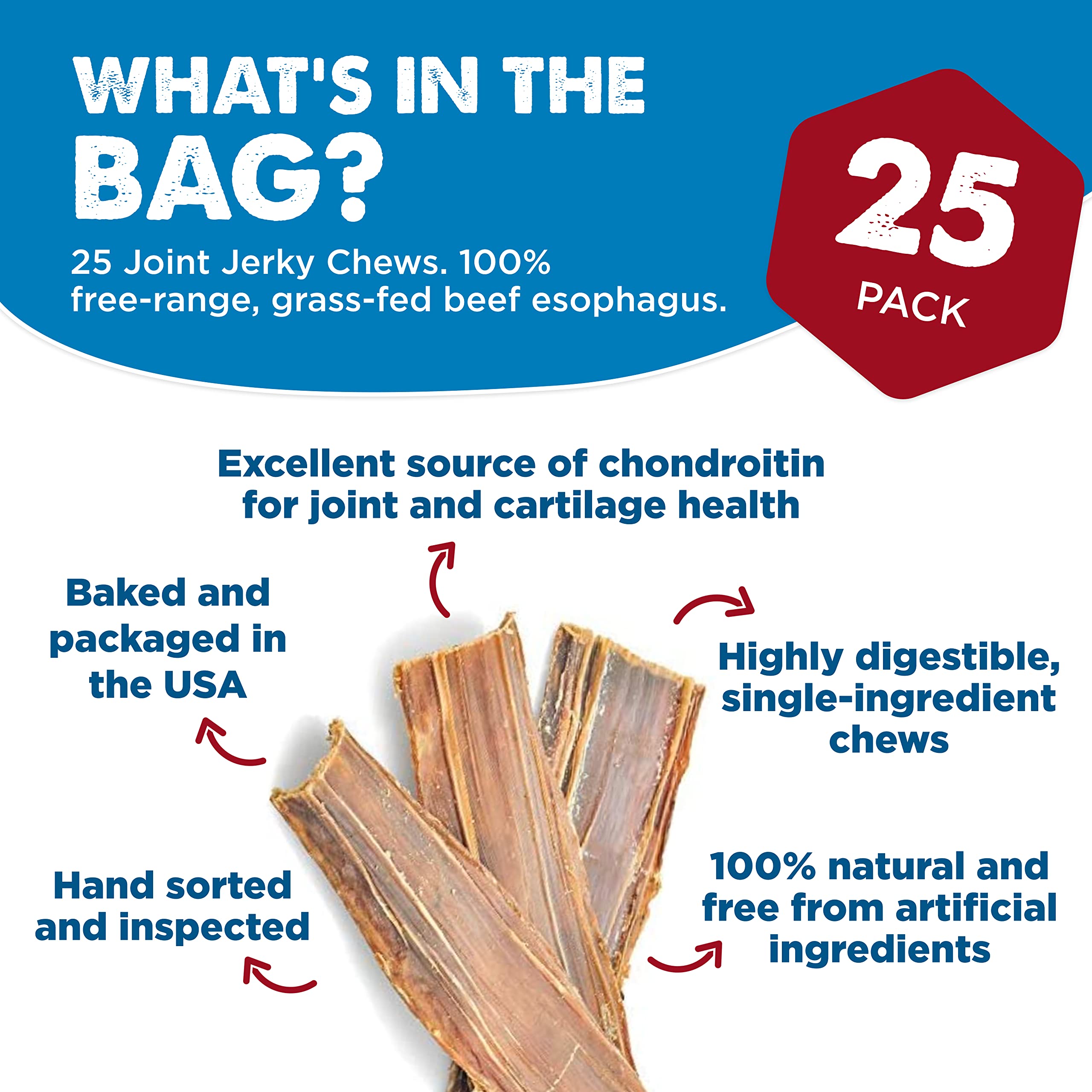 Texture des bandes Best Bully Sticks pour dentition et mastication prolongée