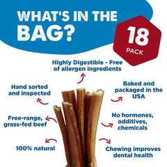 Best Bully Sticks – bâton 6 pouces favorise une hygiène dentaire potentielle.