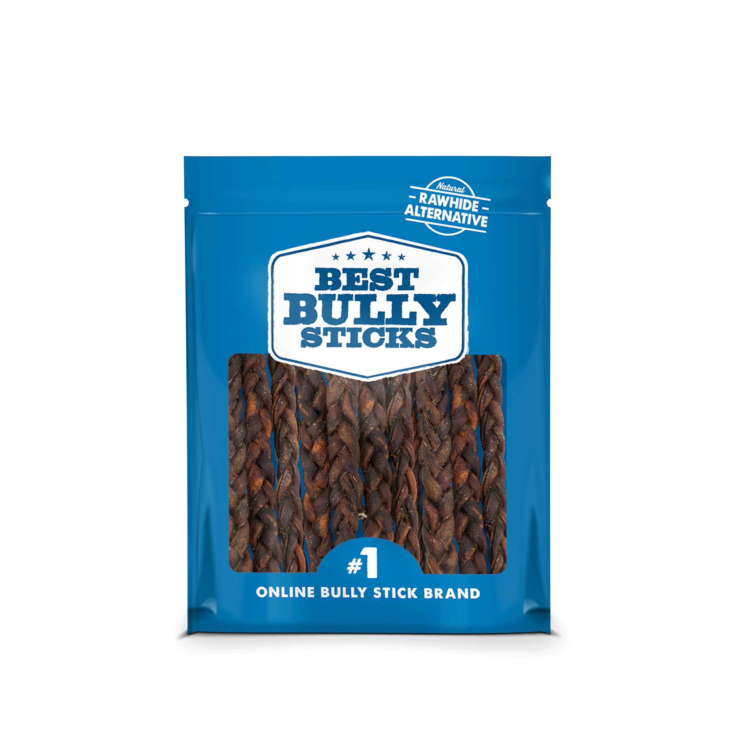 Best Bully Sticks bâton collagène boeuf tressé 9 pouces, plaisir durable et goûteux