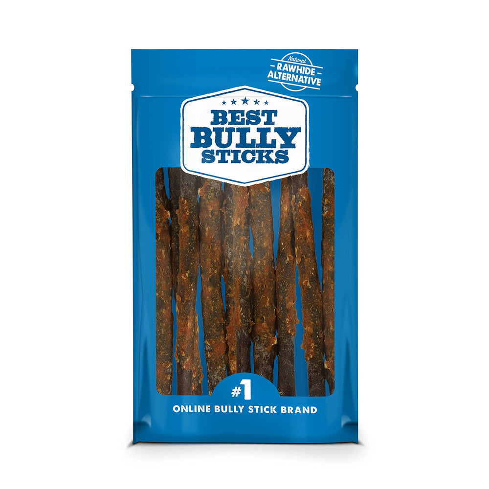 Best Bully Sticks bâton collagène poulet enrobé, soutien potentiel pour les dents.