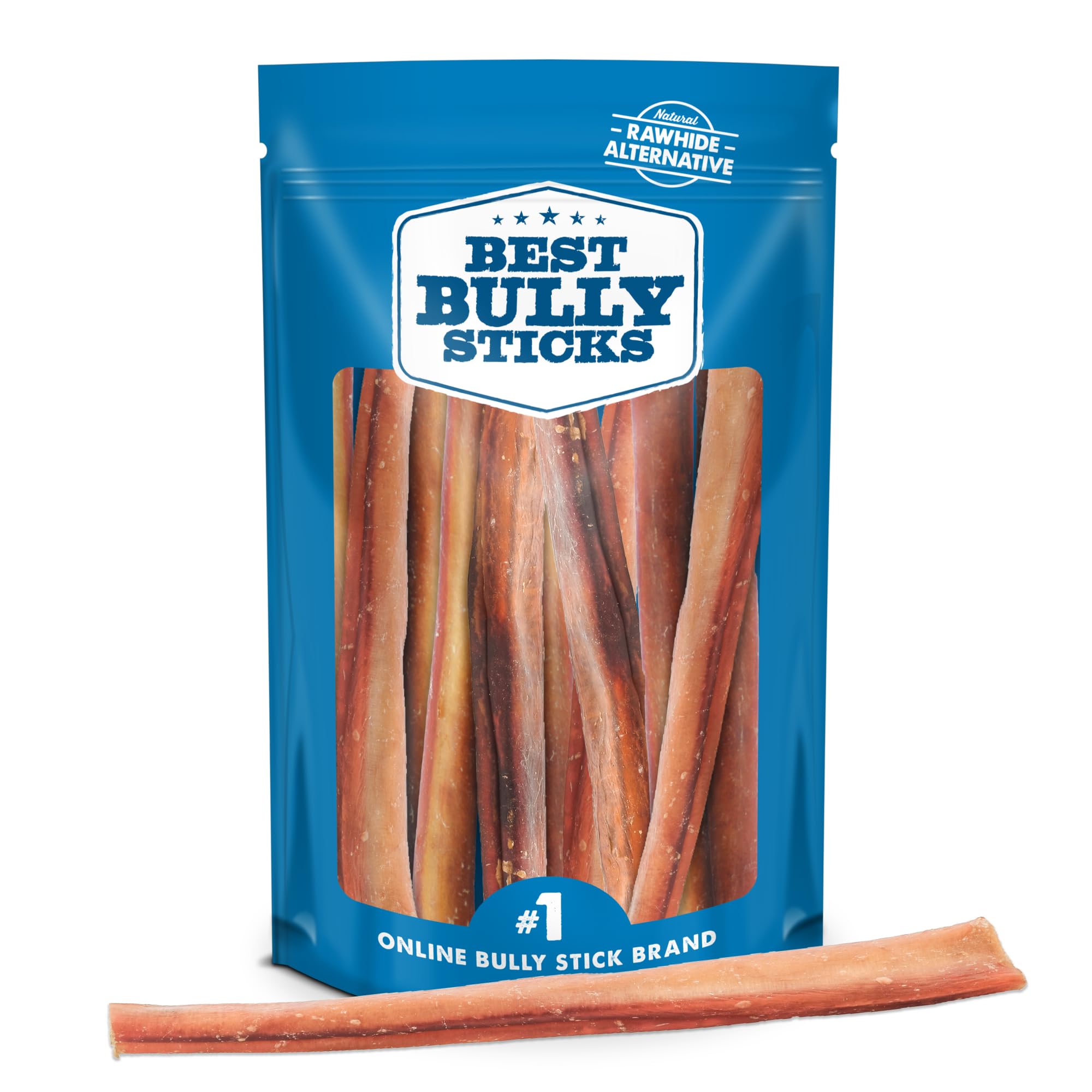 Best Bully Sticks: bâton jumbo 12 pouces pour grands chiens, mastication durable et satisfaisante.