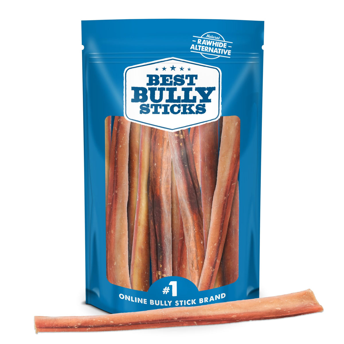 Best Bully Sticks: bâton jumbo 12 pouces pour grands chiens, mastication durable et satisfaisante.
