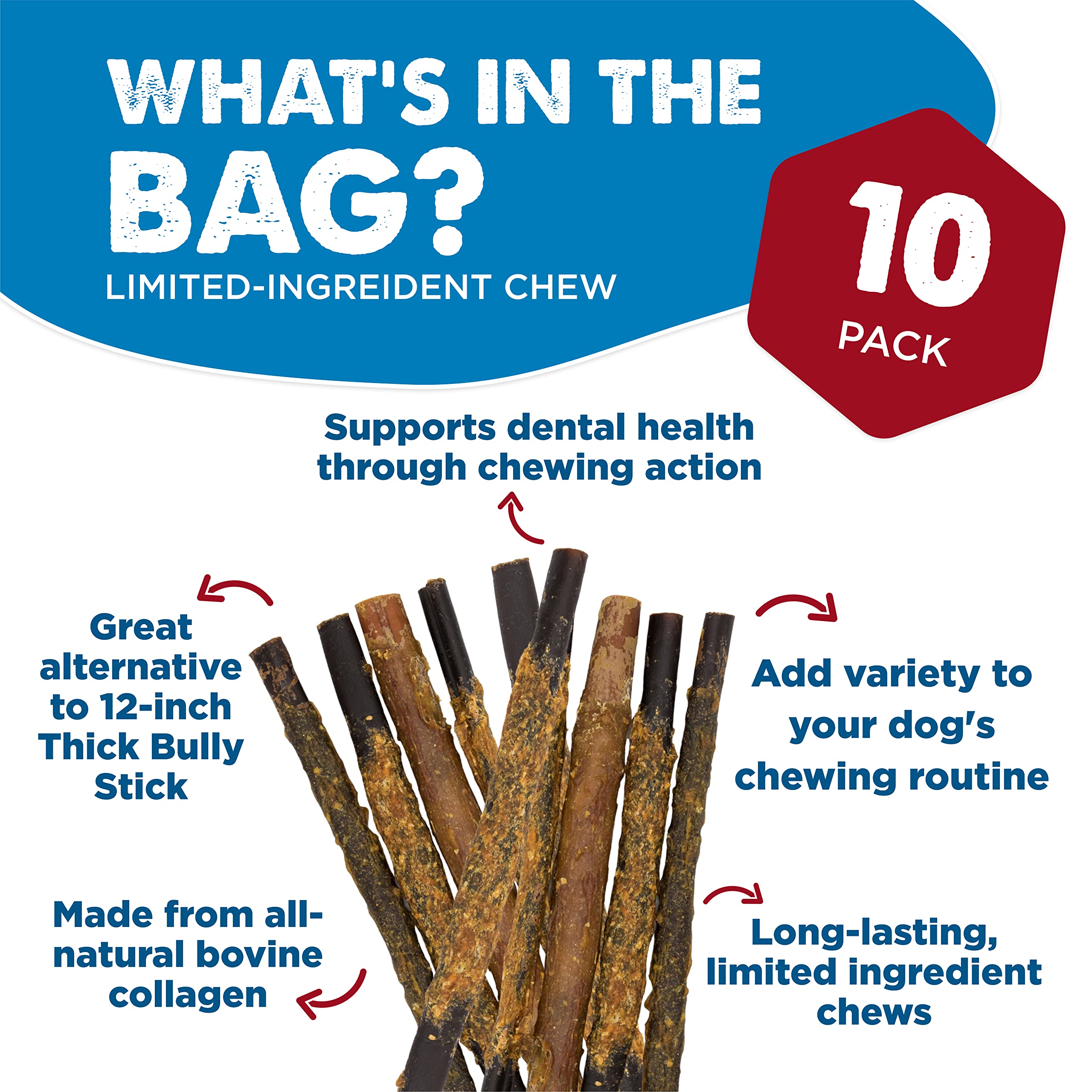 Best Bully Sticks texture durable pour mastiquer les chiens.