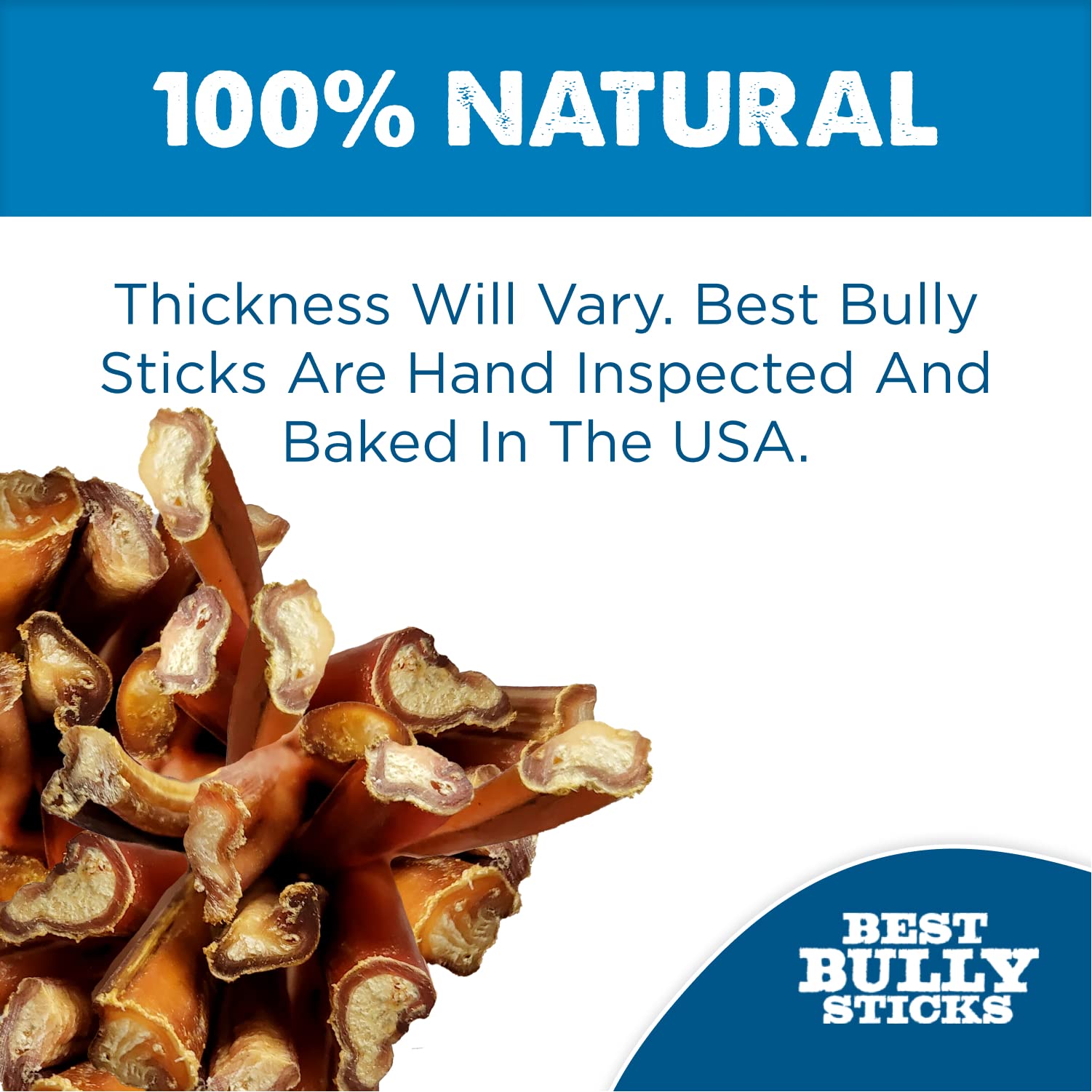 Best Bully Sticks ingrédient unique, bœuf naturel et pur.