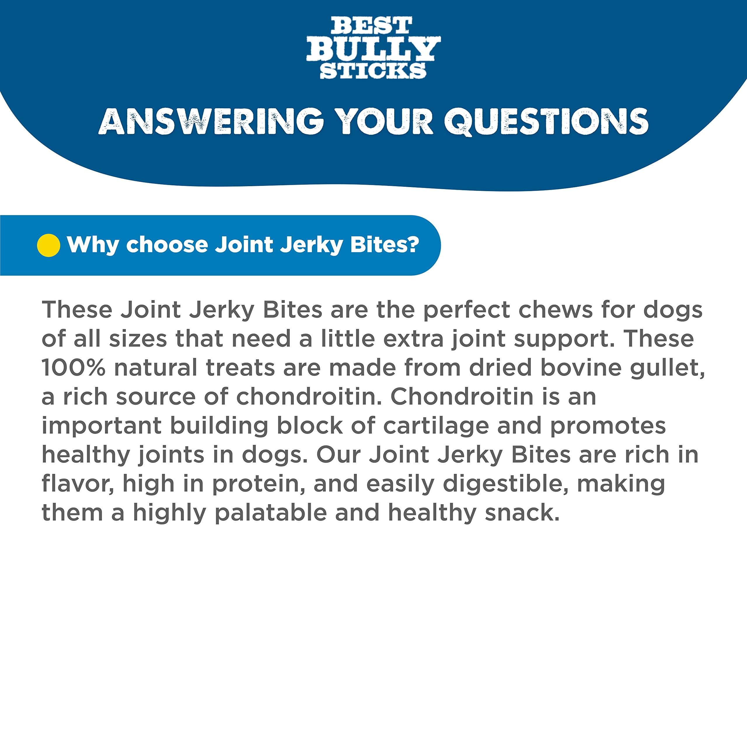 Best Bully Sticks Joint Jerky Gullet Bites: convient à toutes les tailles de chiens