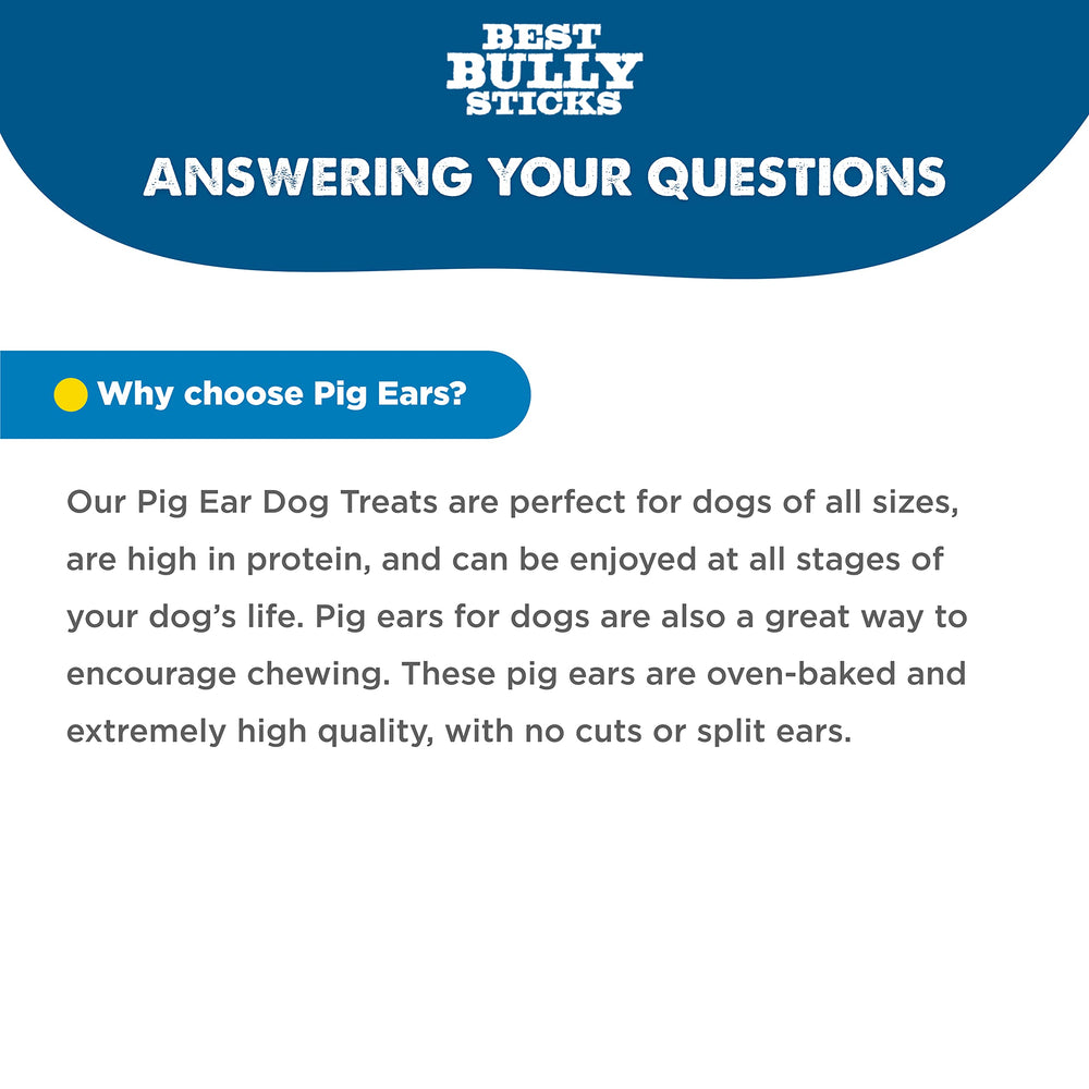 Emballage USA des oreilles-de-porc Best Bully Sticks, garantissant fraîcheur.