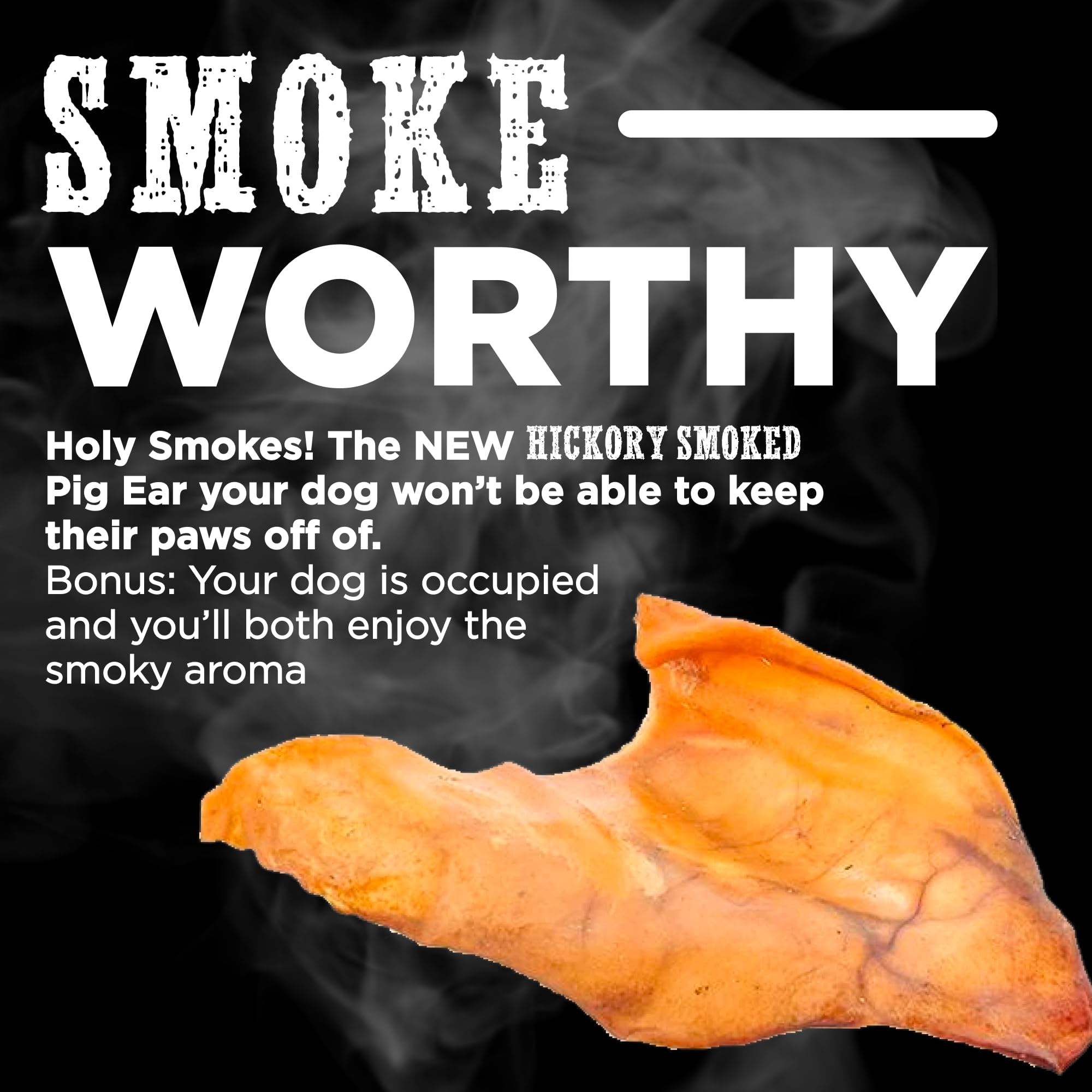 Best Bully Sticks oreilles-porc-fumee-hickory-chew: récompense longue durée pour sessions d'entraînement