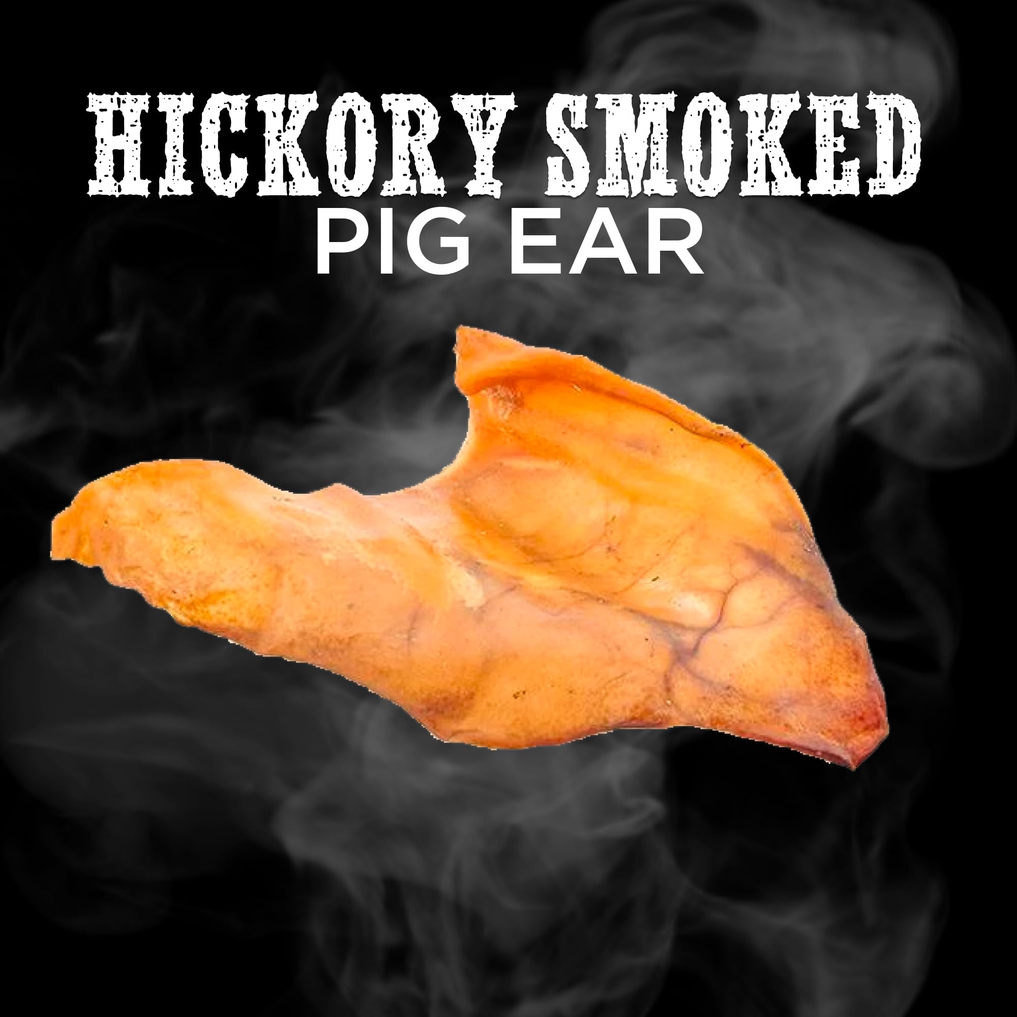 Best Bully Sticks oreilles-porc-fumee-hickory-detail: arôme fumé et texture croquante pour la mastication