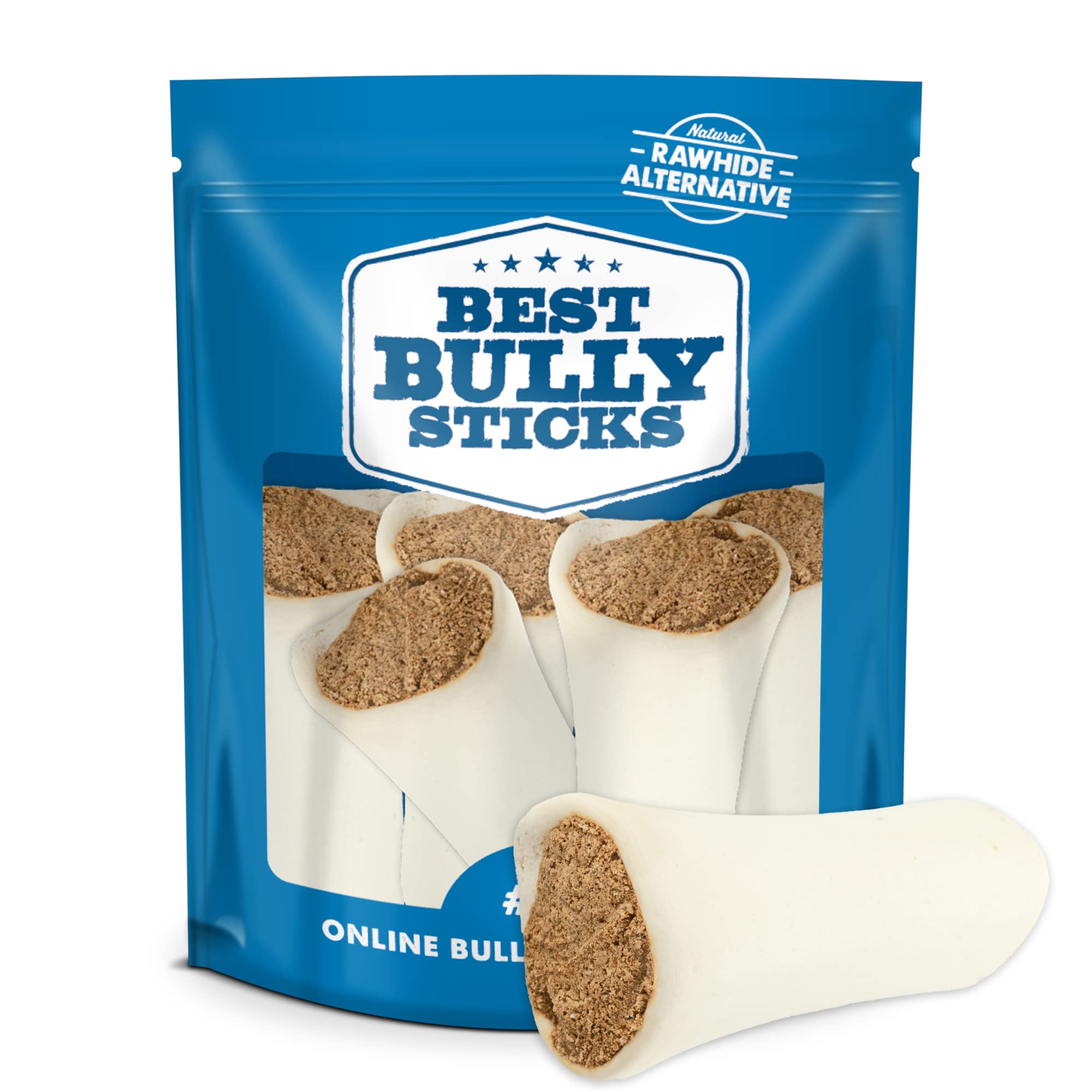 Best Bully Sticks: os tibia farcis 5-6 pouces, durable pour chiens puissants.