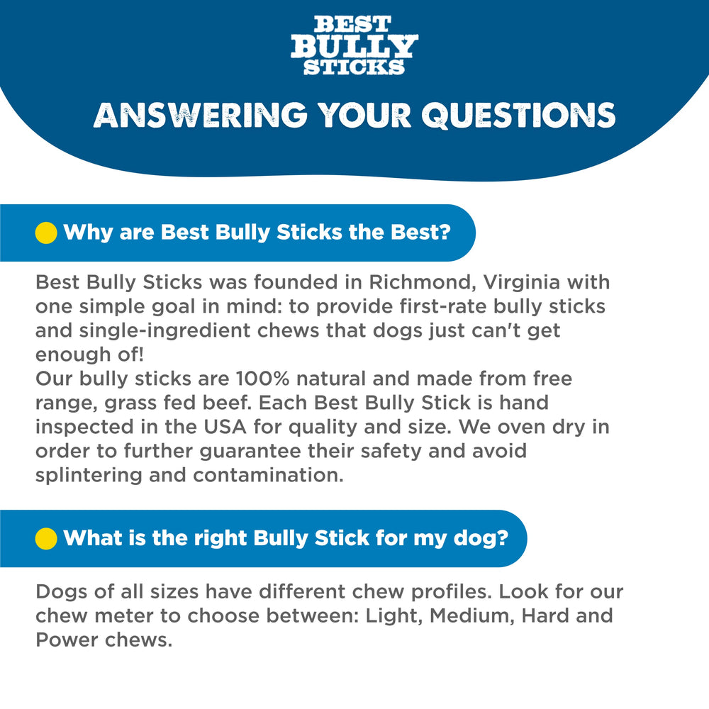 Best Bully Sticks sans céréales et sans cuir brut, option sûre
