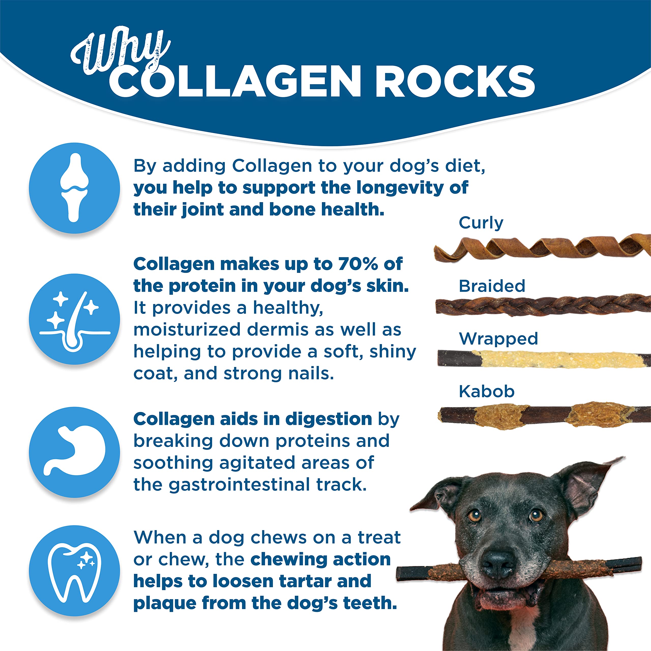 Texture collagène Best Bully Sticks pour chien – goût savoureux et digestibilité