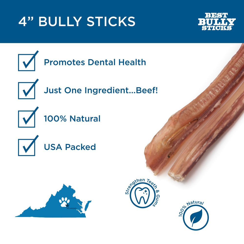 Best Bully Sticks – texture durable pour mastication prolongée et meilleure hygiène bucco-dentaire.