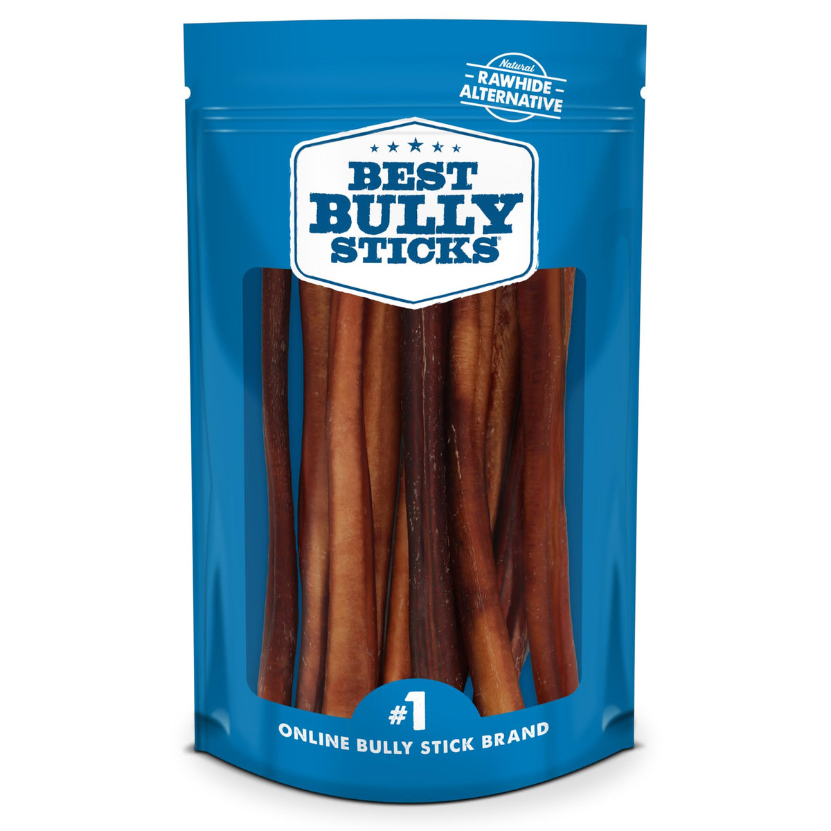 Best Bully Sticks Thick 12 pouces, vue pack, récompense durable pour gros chiens.